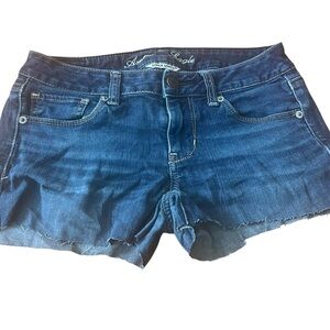 American Eagle Outfitters Blue Jean Shorts Distressed Cut-Off size 4